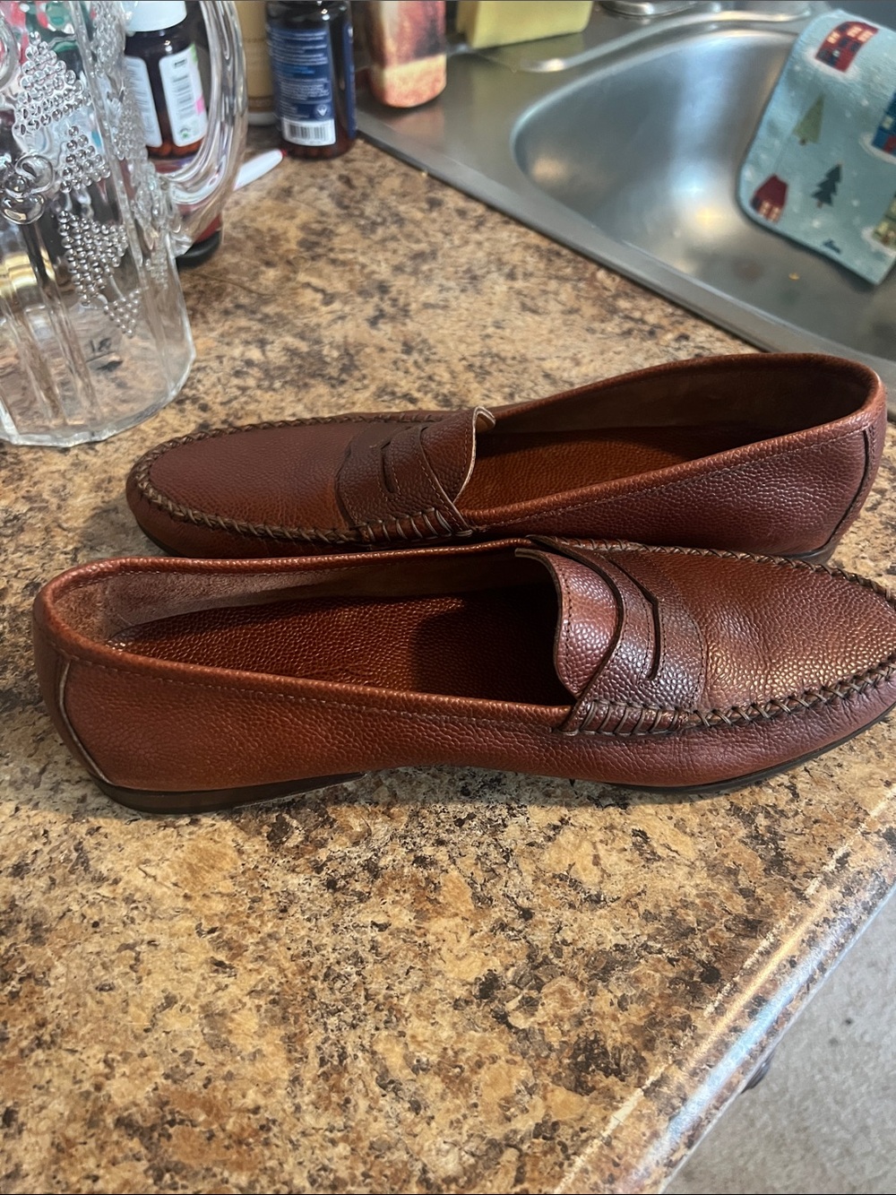 Salvatore Ferragamo Made in Italy men’s cognac penny loafers shoes size 10D. - Picture 7 of 13